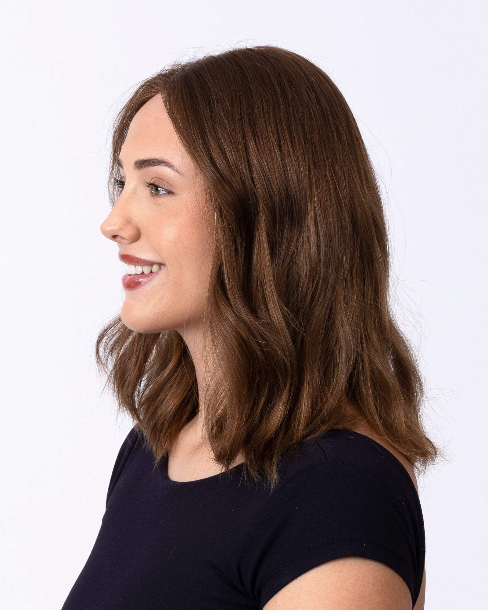 16" Diamond Lace Collection - European Human Hair Wig - #10 (Warm Light Brown)