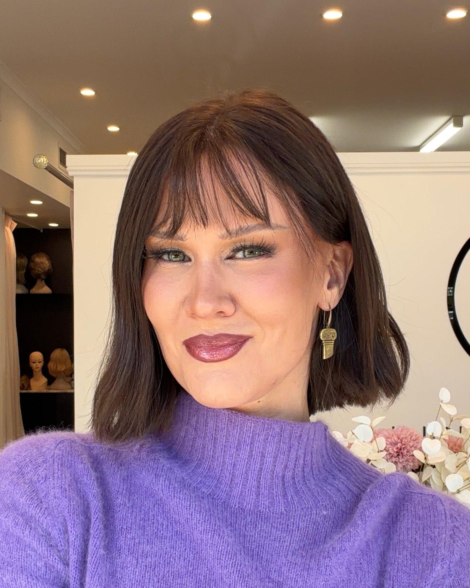 12" Luxury European Human Hair Wig - Ultra Light Density - Colour #4 + Fringe (Dark Brown)