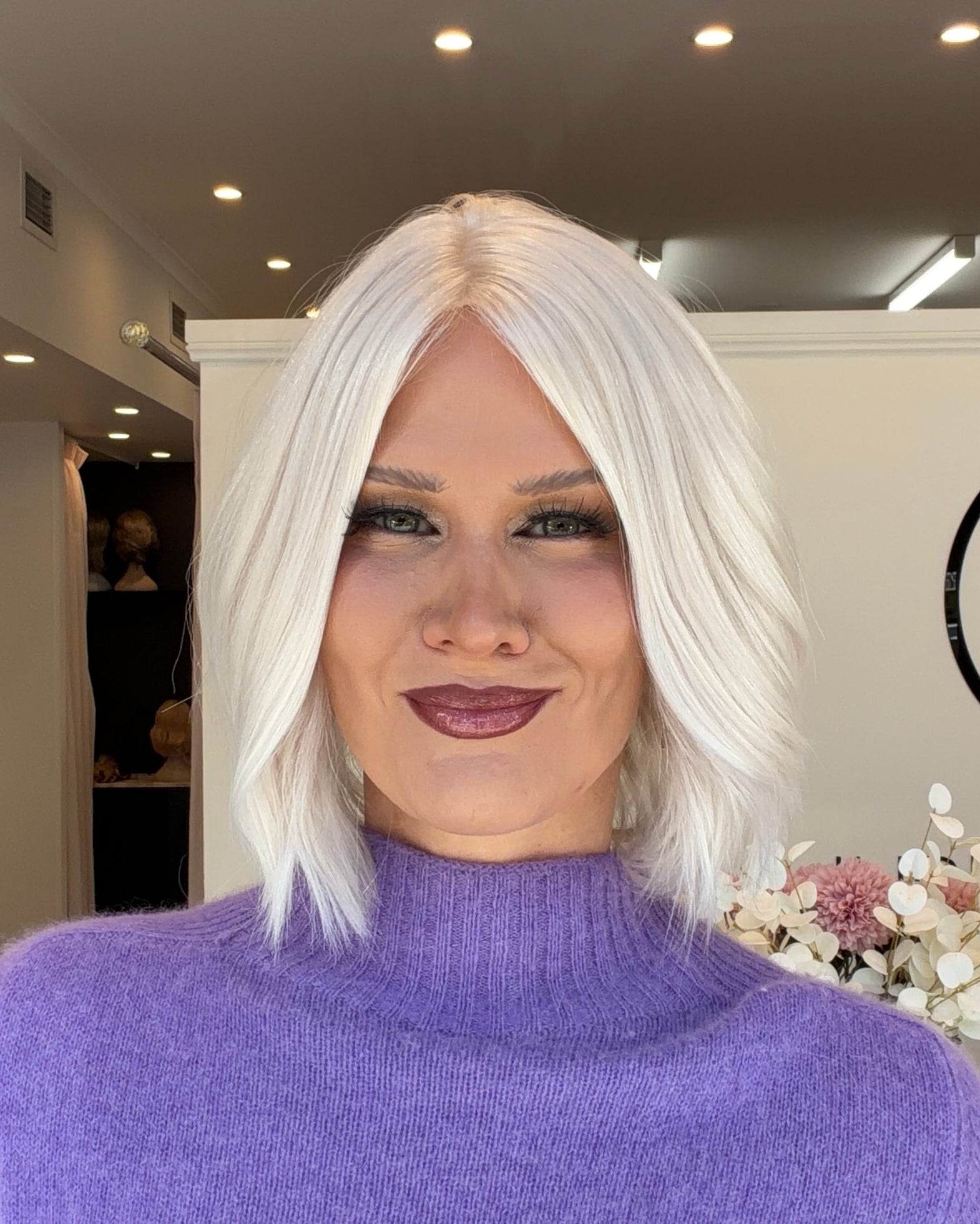 13" Luxury European Hair Wig - Light Density - ICE WHITE