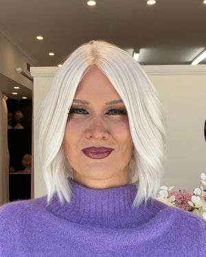 13" Luxury European Hair Wig - Light Density - ICE WHITE