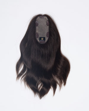 14" MINI European Human Hair Topper - #6 (Medium Brown)