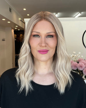 16" Platinum Lace Collection - Remy Human Hair Wig - DIVINE GLOW