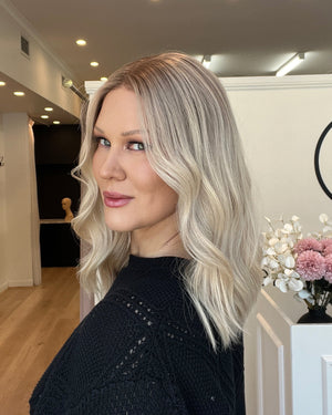 16" Platinum Lace Collection - Remy Human Hair Wig - DIVINE GLOW