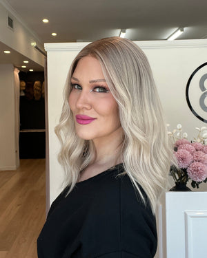 16" Platinum Lace Collection - Remy Human Hair Wig - DIVINE GLOW