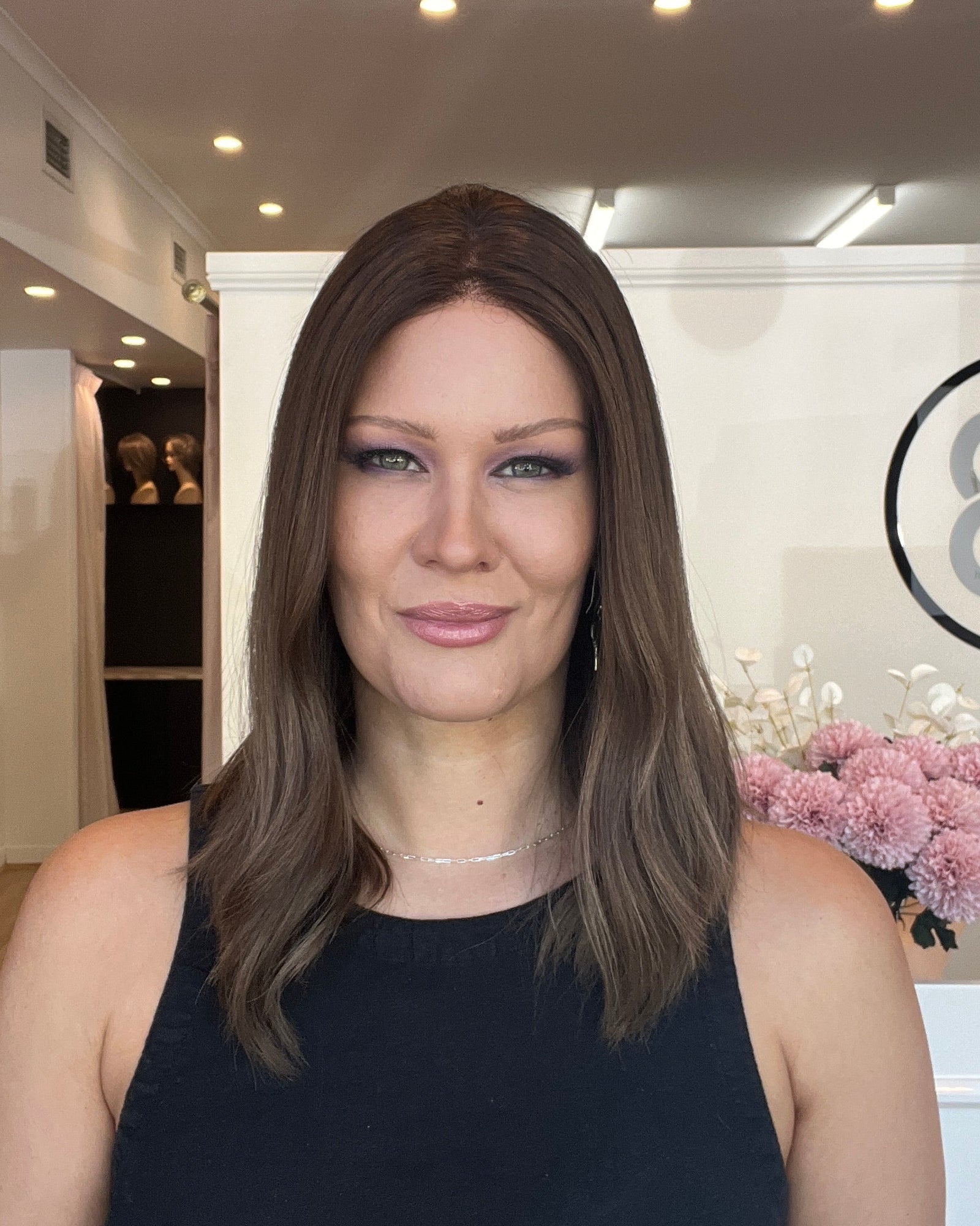 16" Platinum Lace Collection - Remy Human Hair Wig - OBSIDIAN