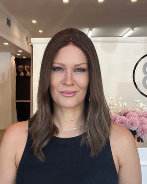 16" Platinum Lace Collection - Remy Human Hair Wig - OBSIDIAN