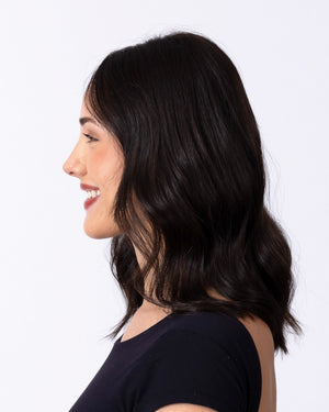 16" Diamond Lace Collection - European Human Hair Wig - #2 (Soft Black)