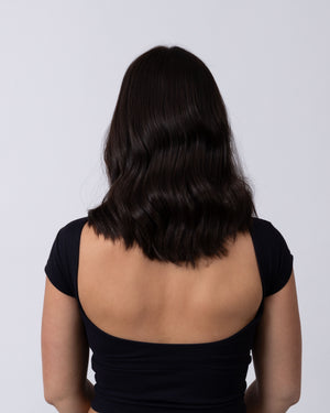 16" Diamond Lace Collection - European Human Hair Wig - #2 (Soft Black)