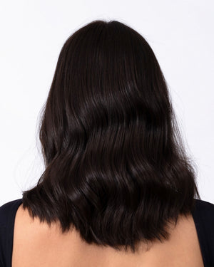 16" Diamond Lace Collection - European Human Hair Wig - #2 (Soft Black)