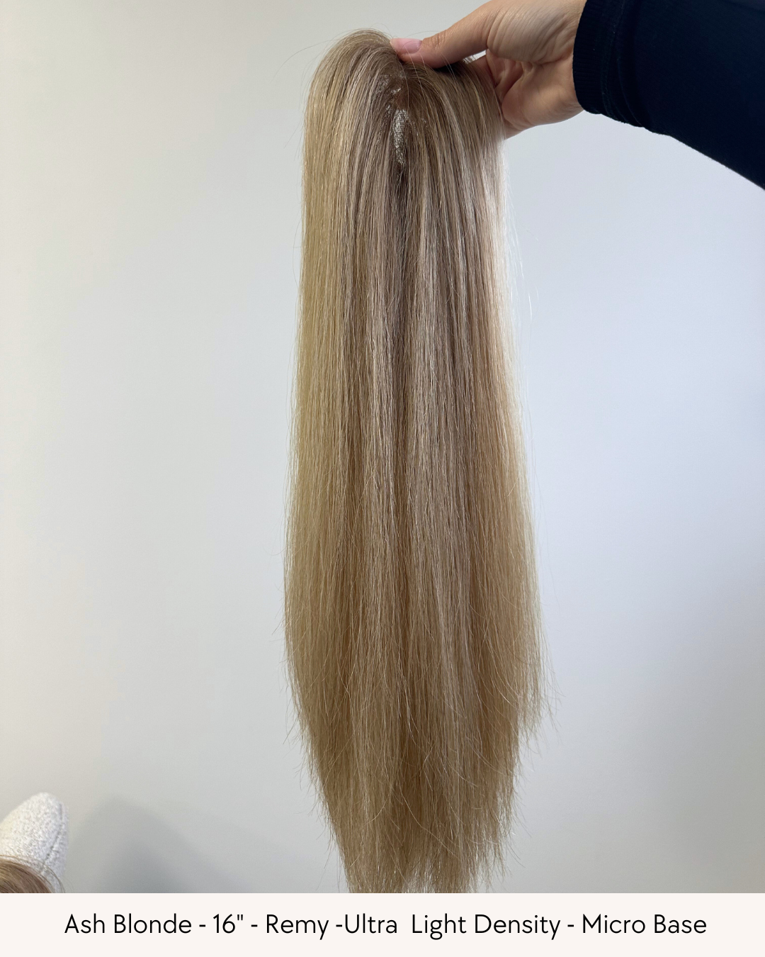 16" Premium Remy Human Hair - MICRO Topper - Pick your colour