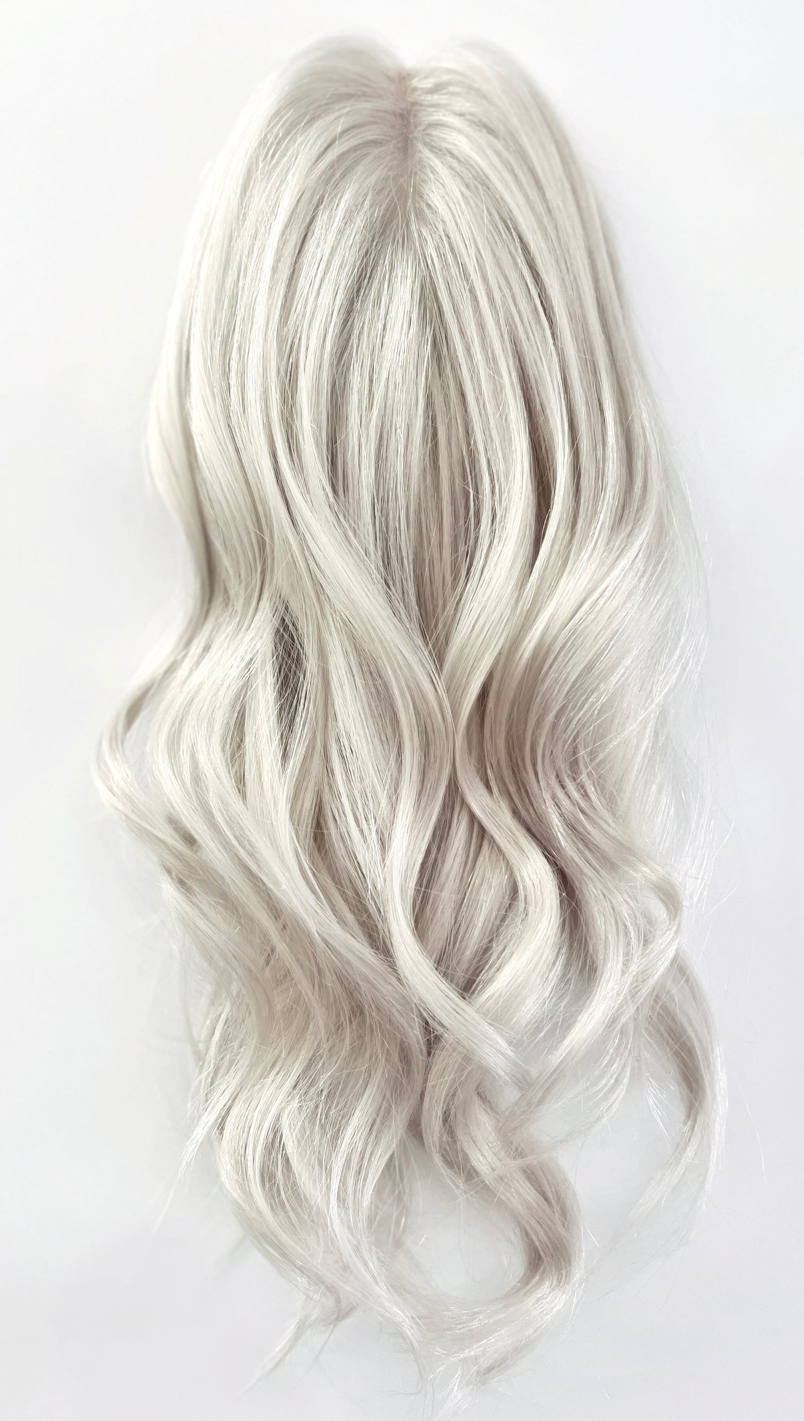 Grey Human Hair MINI Topper - White