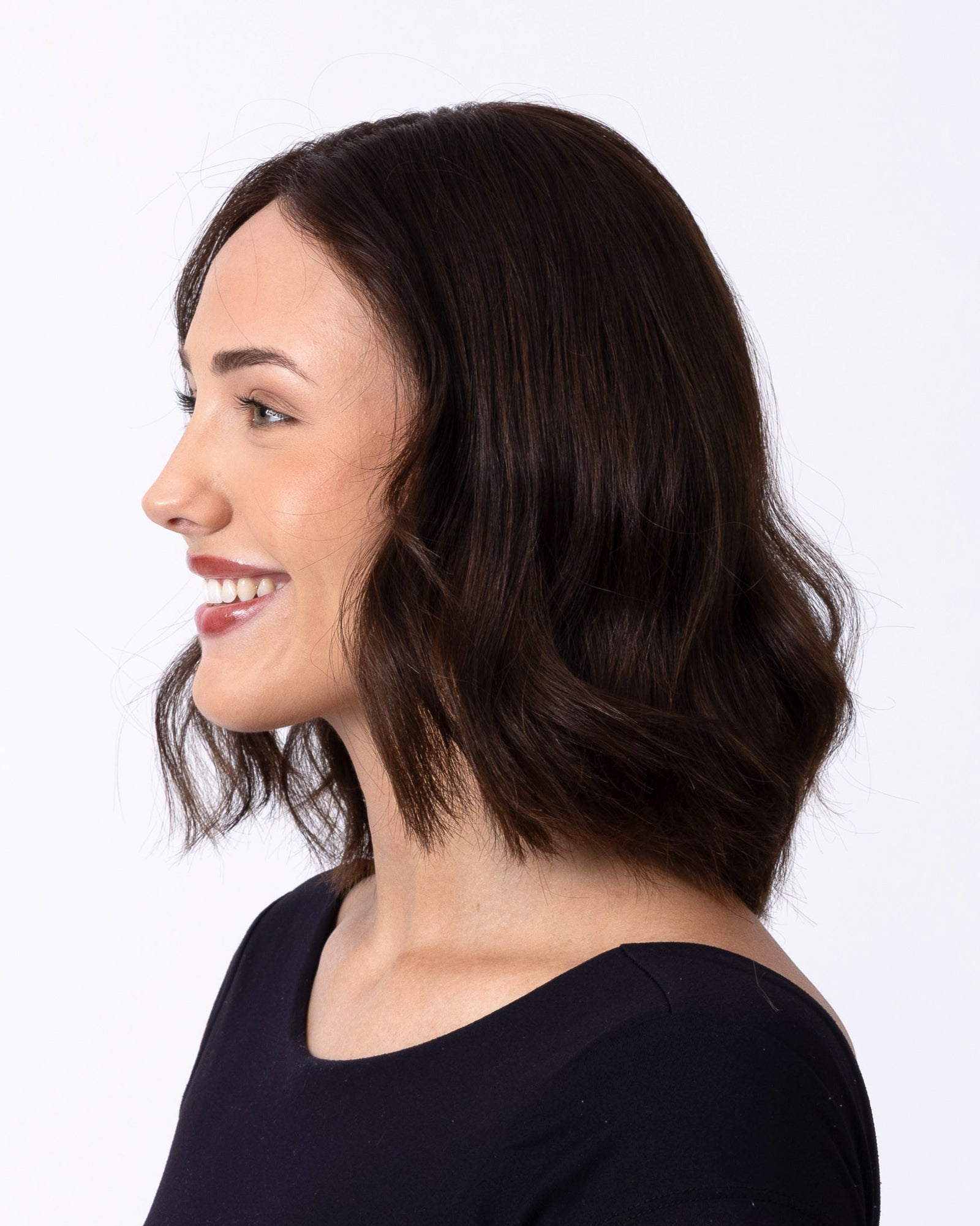 14" Diamond Lace Collection - European Human Hair Wig - #6 (Medium Brown)