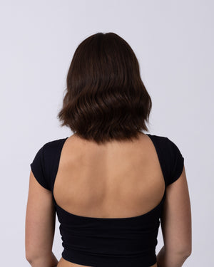 14" Diamond Lace Collection - European Human Hair Wig - #6 (Medium Brown)