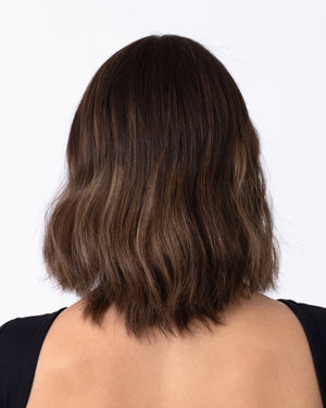 14" Diamond Lace Collection - European Human Hair Wig - #6 Balayage (Medium Brown Balayage)