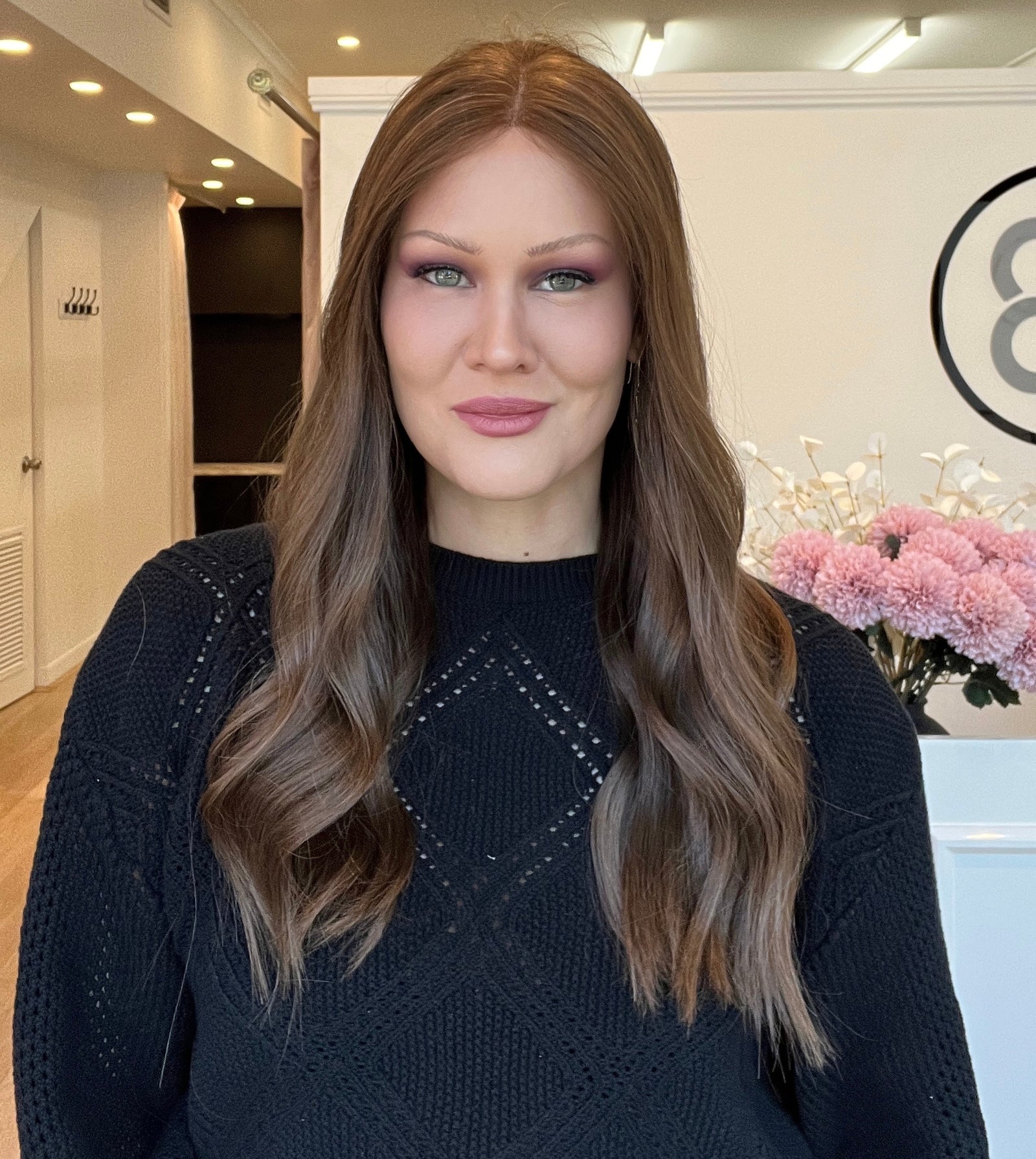 22" Platinum Lace Collection Wig - Luxury EUROPEAN Human Hair - Light Brown #8