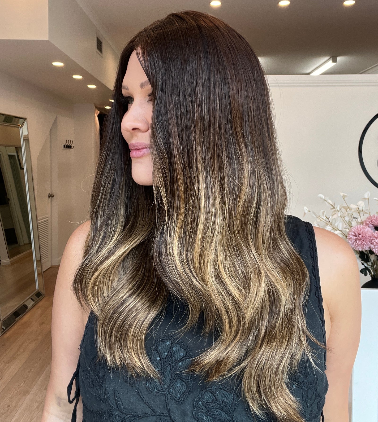 22" Premium Remy Human Hair Wig - Light Density - BHB Balayage