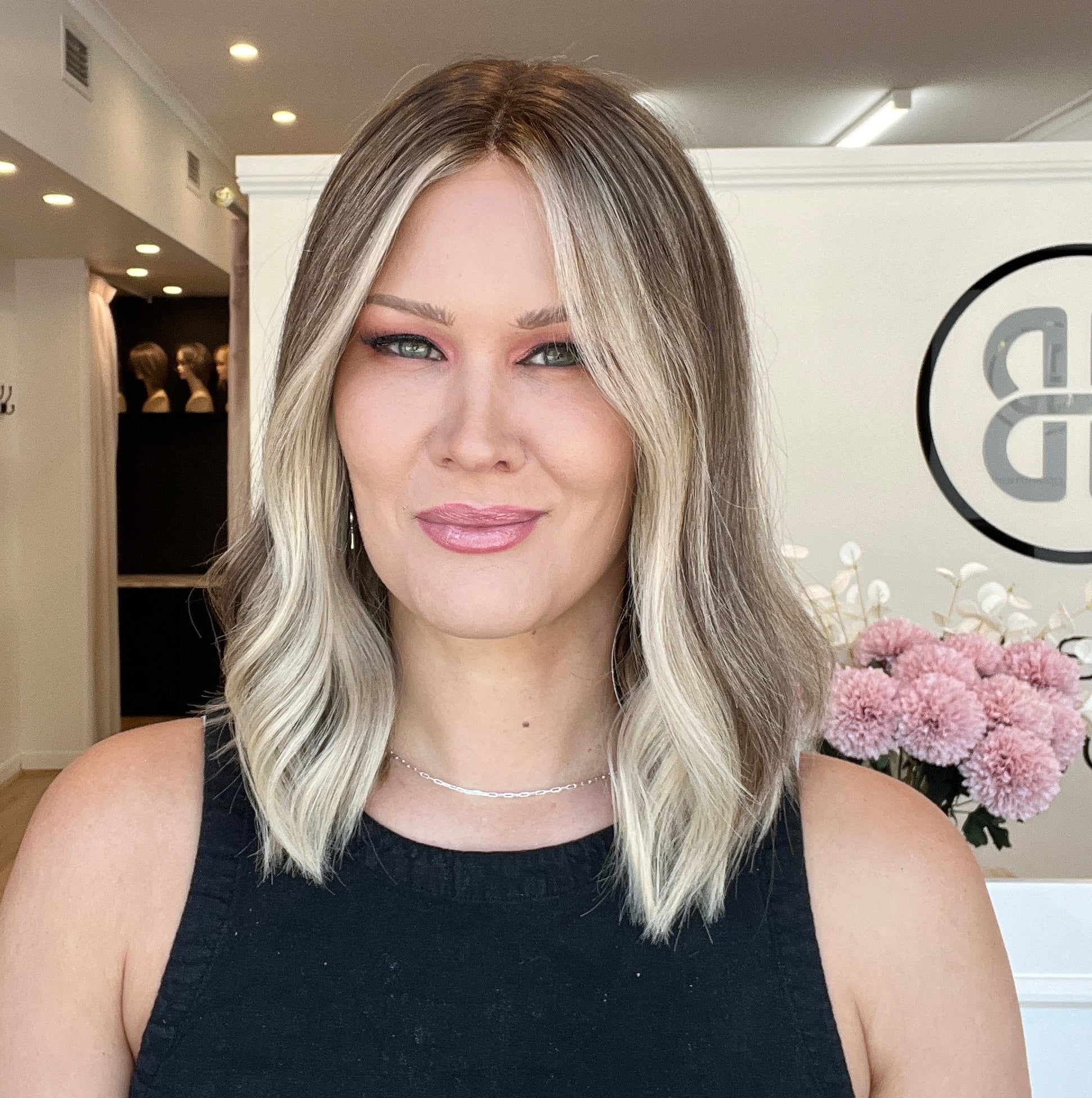 16" Platinum Lace Collection Wig - Luxury EUROPEAN Human Hair Wig - CLARA