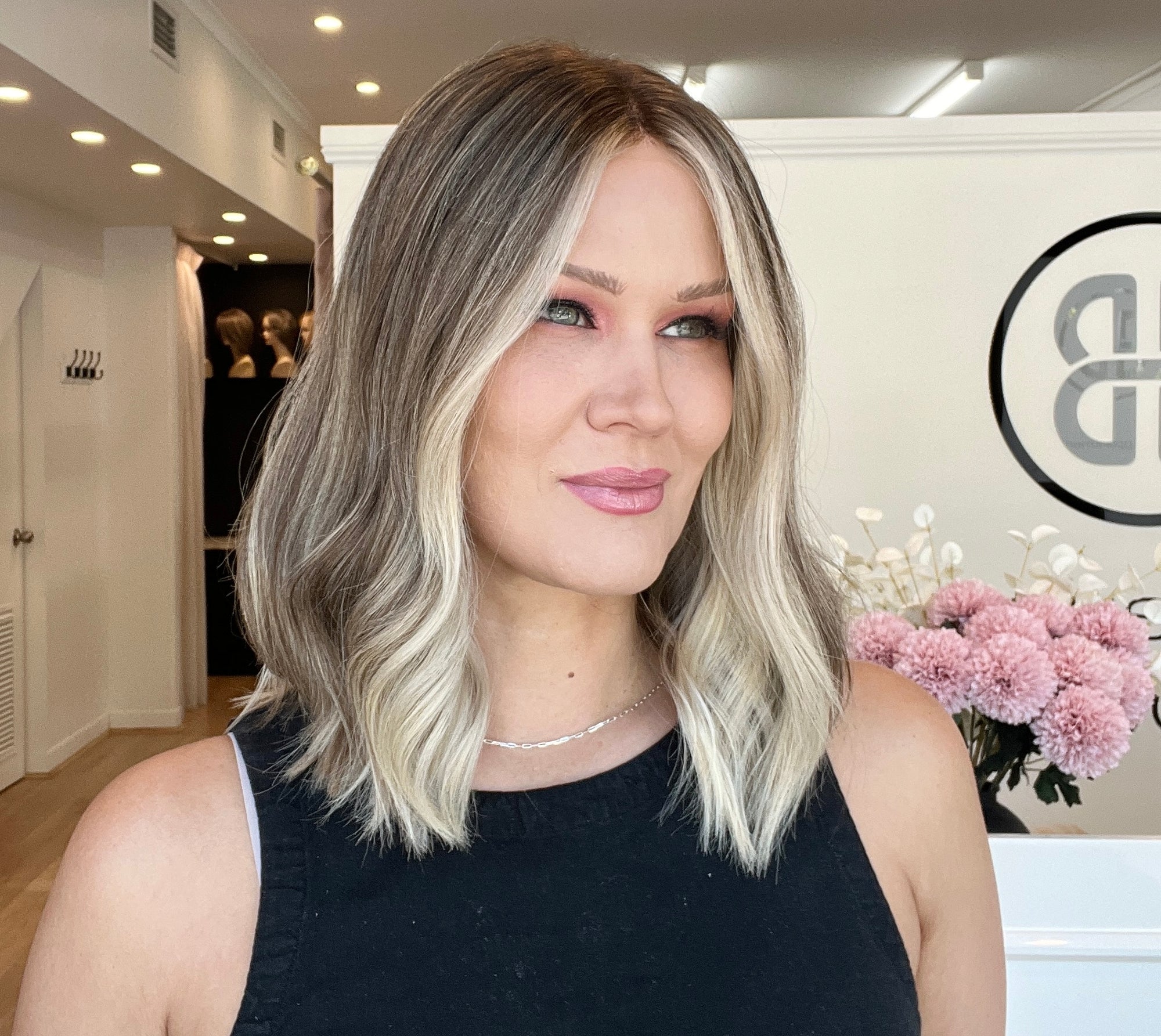 16" Platinum Lace Collection Wig - Luxury EUROPEAN Human Hair Wig - CLARA