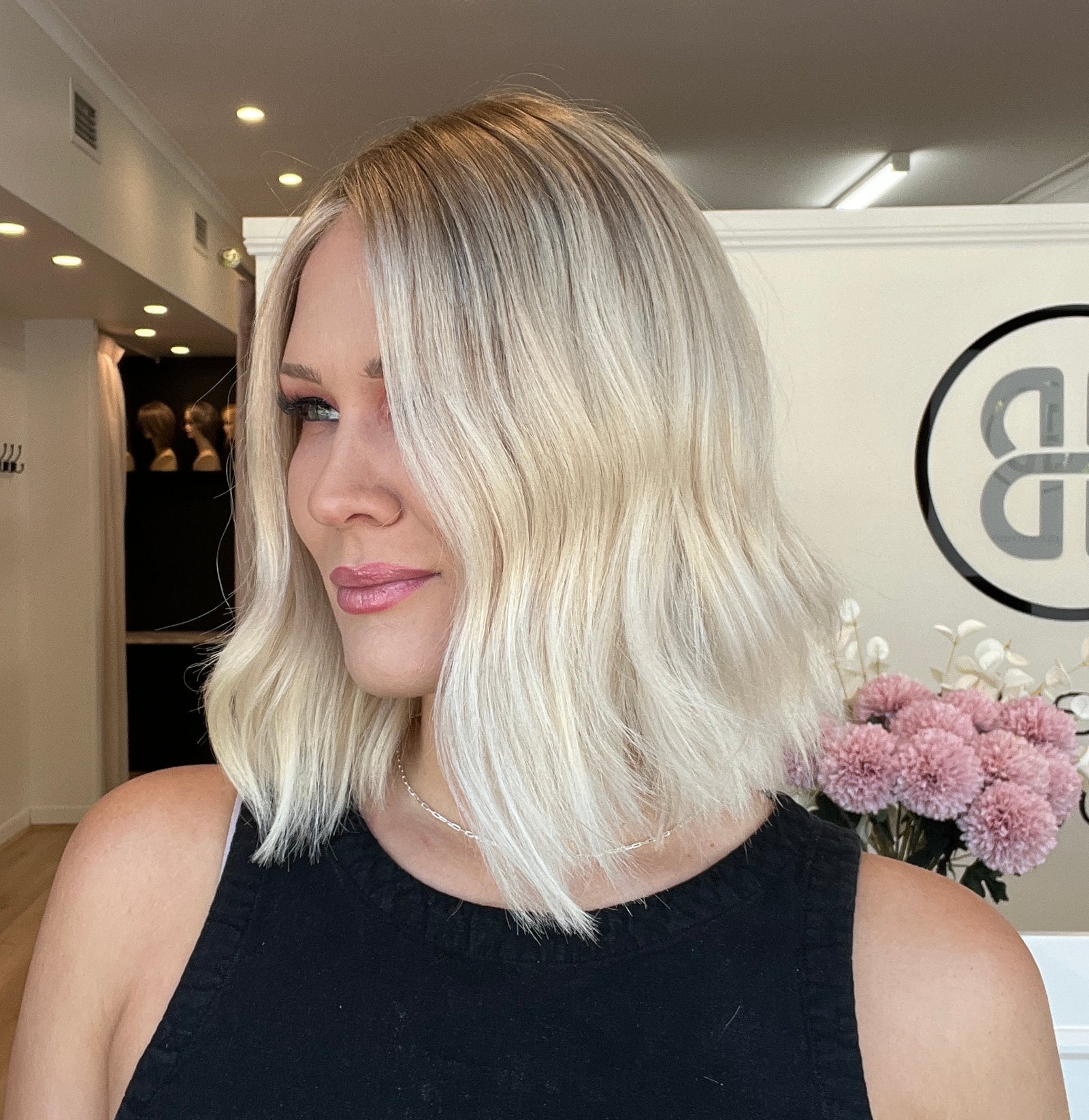 14" Platinum Lace Collection Wig - Luxury EUROPEAN Human Hair Wig - CRISTINA