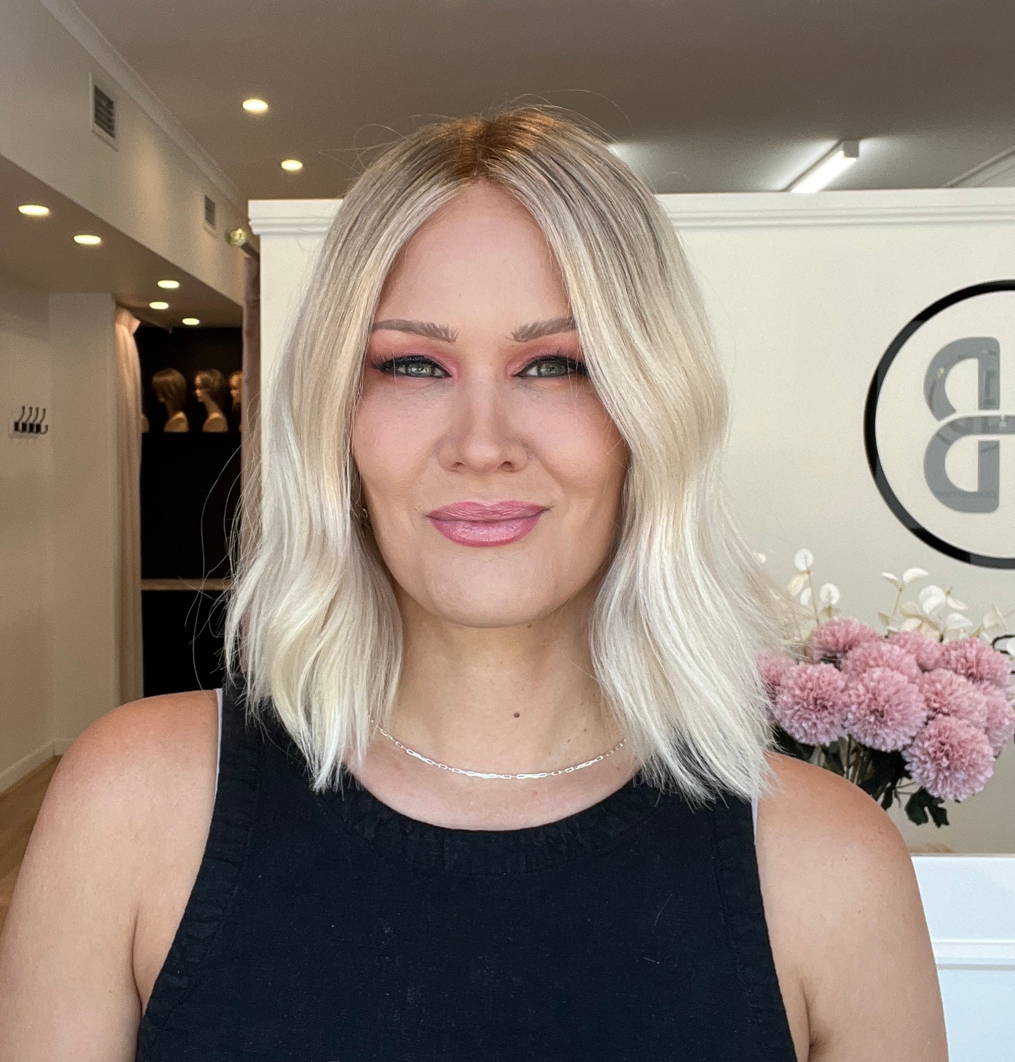 14" Platinum Lace Collection Wig - Luxury EUROPEAN Human Hair Wig - CRISTINA