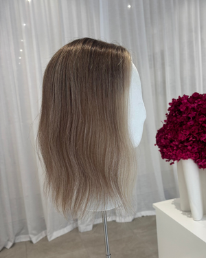 14" MICRO Luxury European Human Hair Topper - COURTENEY