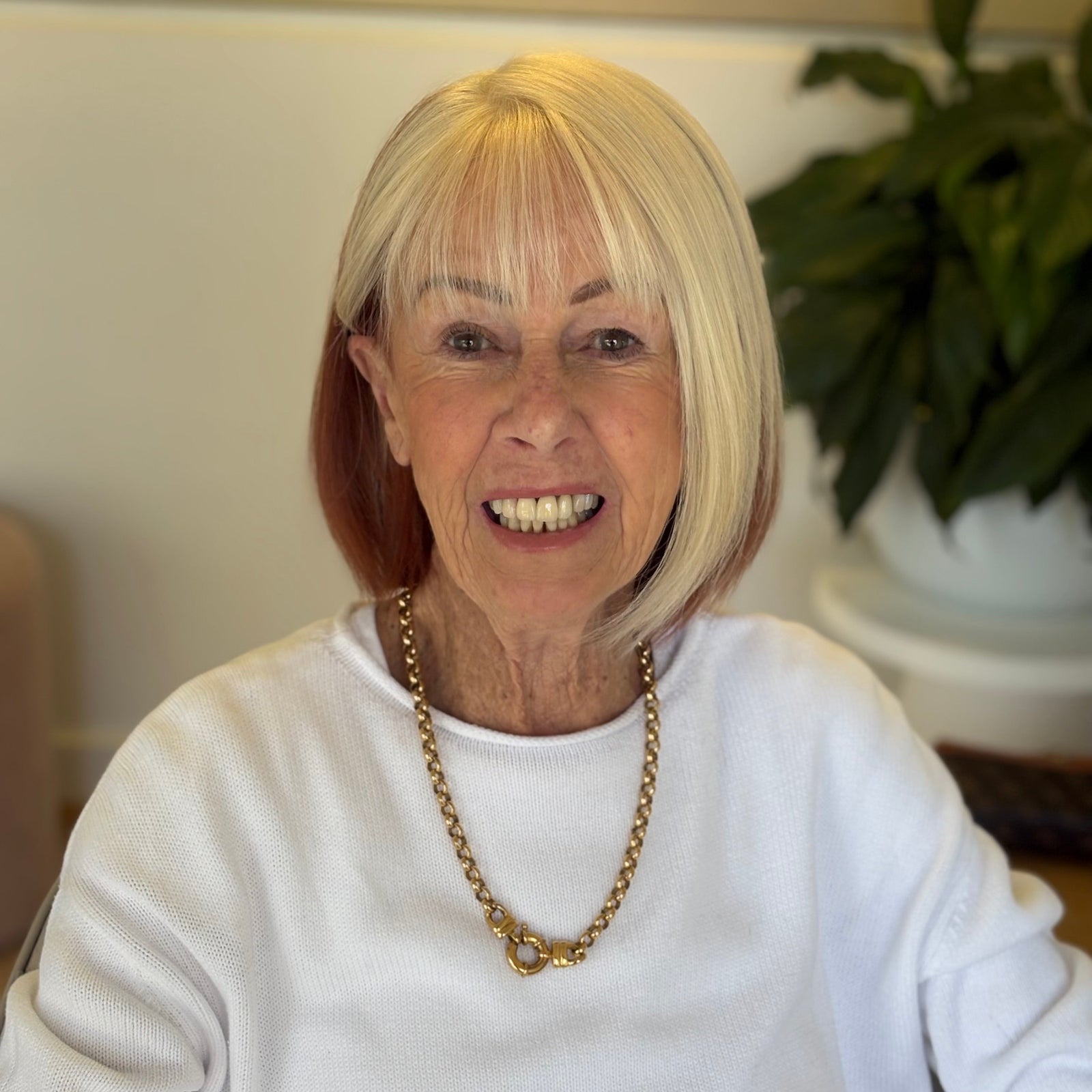 blonde and red human hair wig