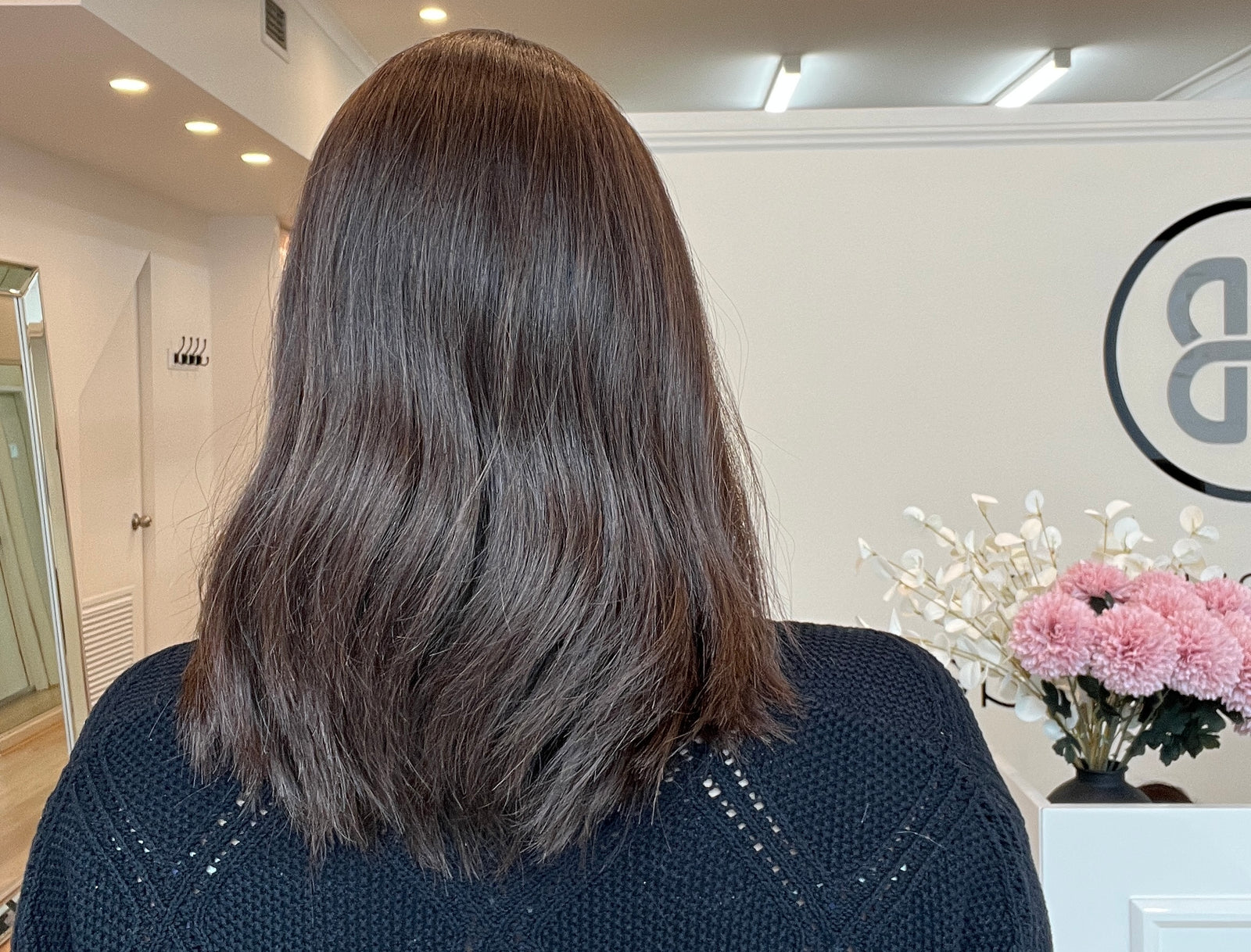 16" Premium Remy Human Hair Wig - Ultra Light Density - Dark Brown