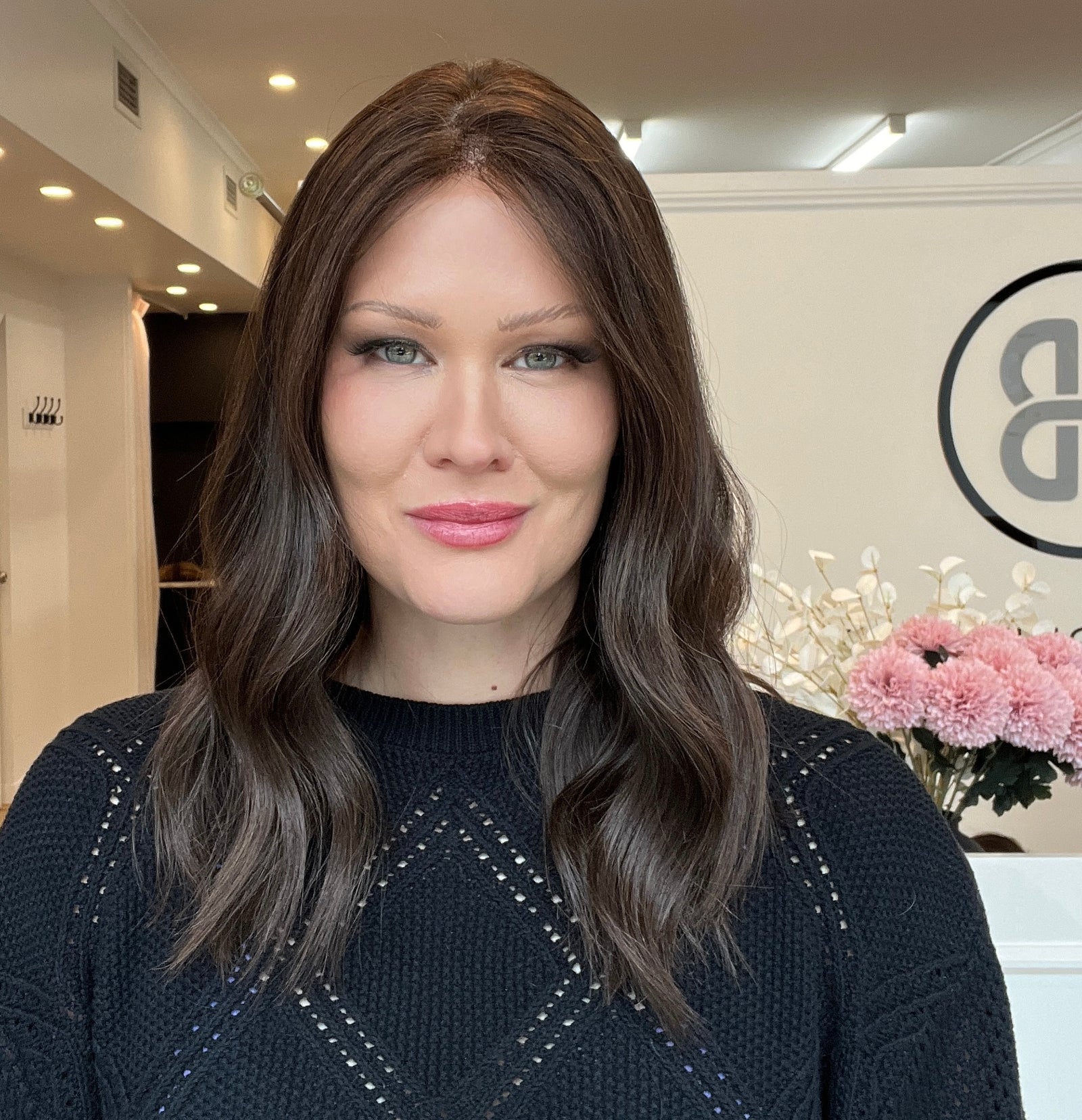 18" Premium Remy Human Hair Wig - Ultra Light Density - Dark Brown