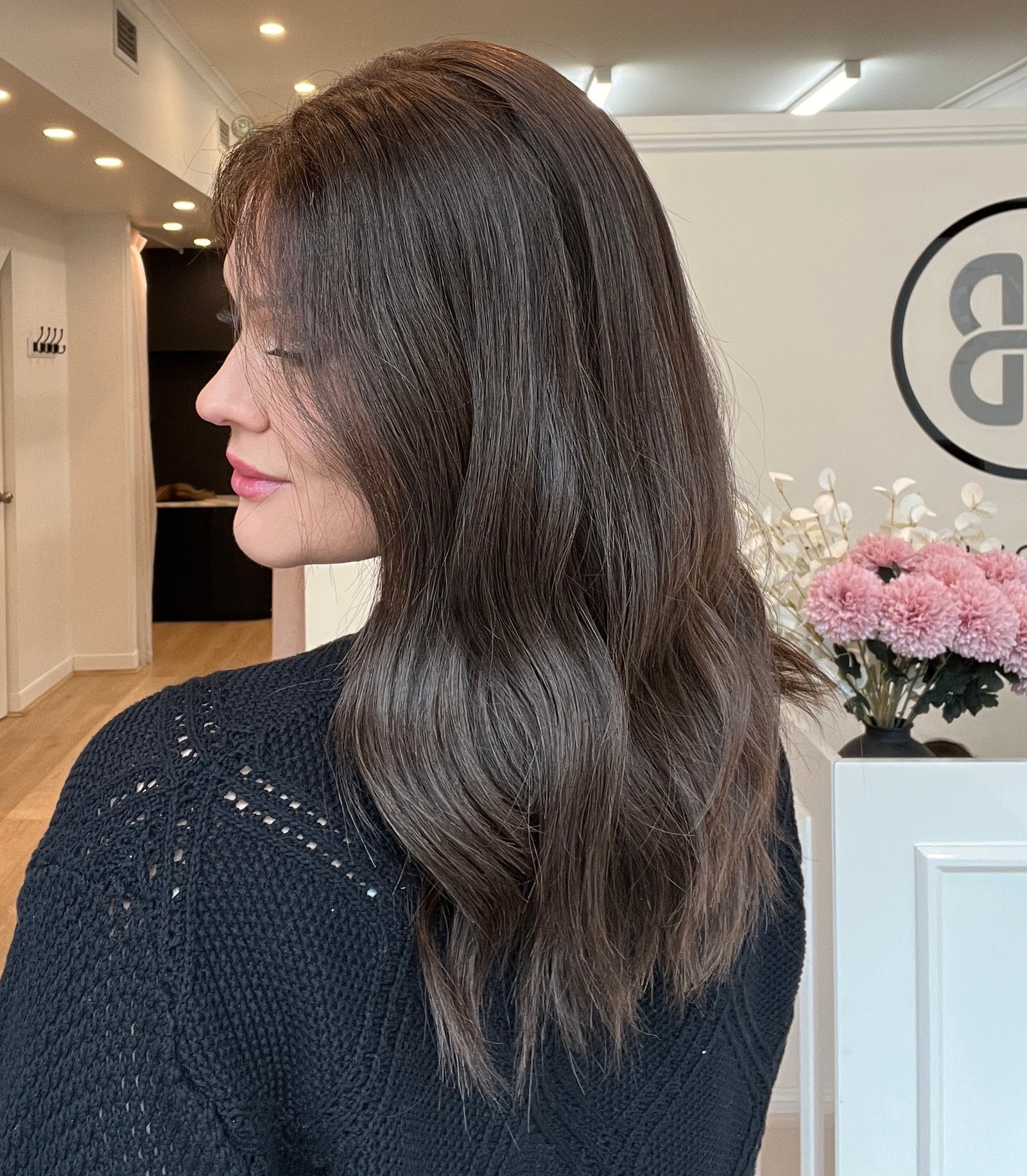 18" Premium Remy Human Hair Wig - Ultra Light Density - Dark Brown