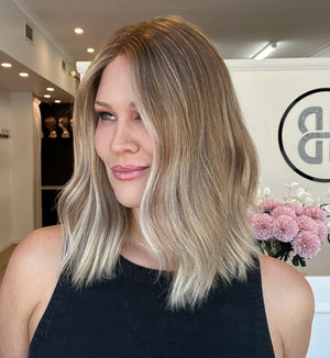 16" Platinum Lace Collection Wig - Luxury EUROPEAN Human Hair Wig - ELECTRA