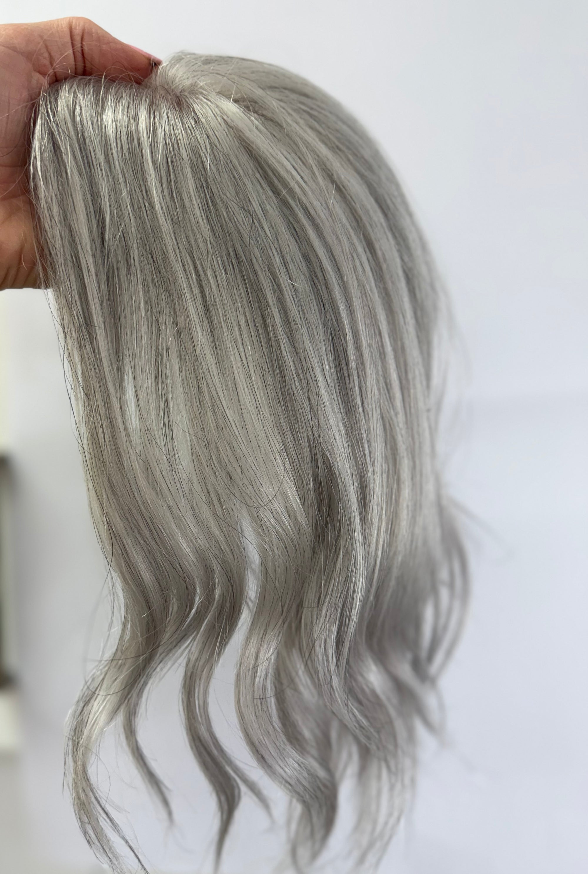 Grey Human Hair MINI Topper - 1B90