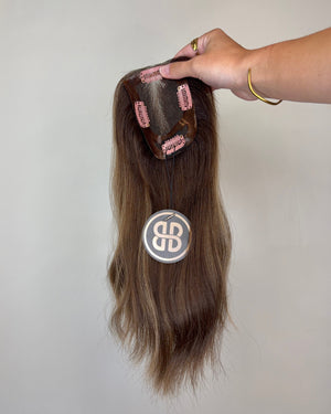 12" MICRO Premium Remy Human Hair Topper - JASPER