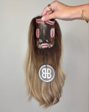 12" MICRO Premium Remy Human Hair Topper - LUNA