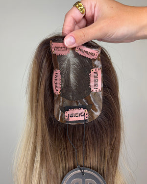 12" MICRO Premium Remy Human Hair Topper - LUNA