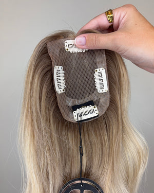 12" MICRO Premium Remy Human Hair Topper - OPAL