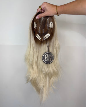 16" 5"x6" Premium Remy Human Hair Topper - KRYSTAL