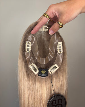 20" 5"x6" Premium Remy Human Hair Topper - QUARTZ