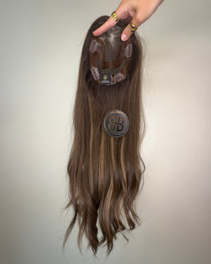 20" 5"x6" Premium Remy Human Hair Topper - JASPER