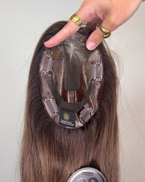 20" 5"x6" Premium Remy Human Hair Topper - JASPER