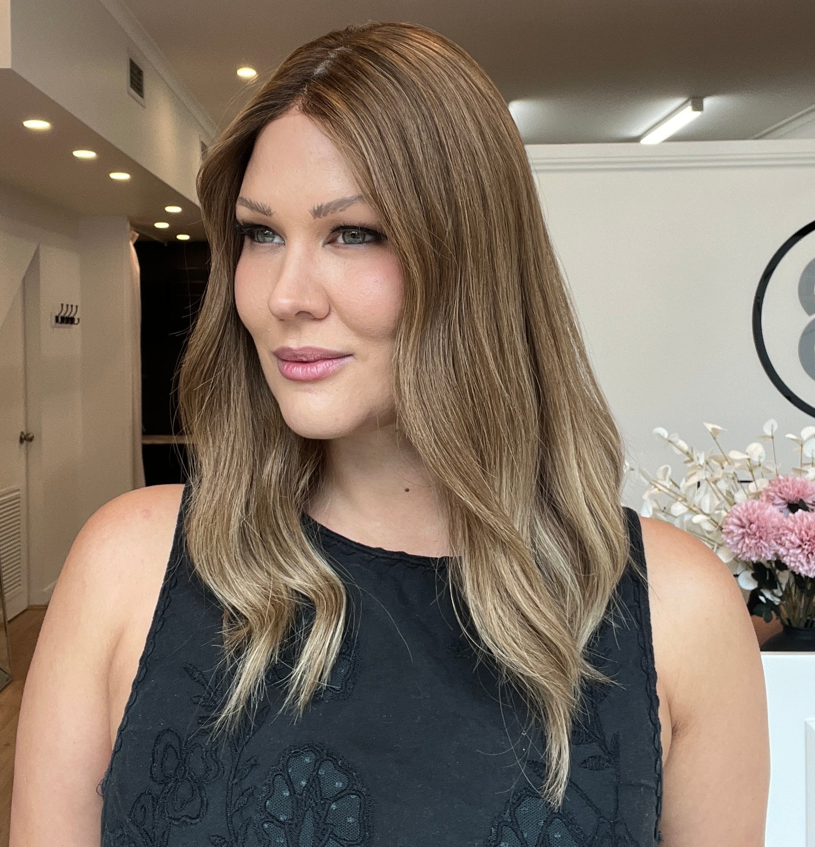 18" Premium Remy Human Hair Wig - Ultra Light Density - The Mel