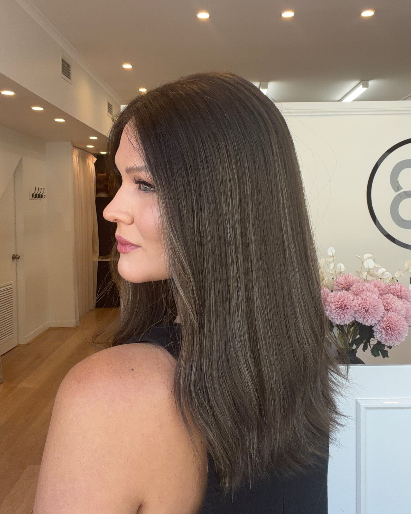 18" Platinum Lace Collection - Remy Human Hair Wig - OBSIDIAN