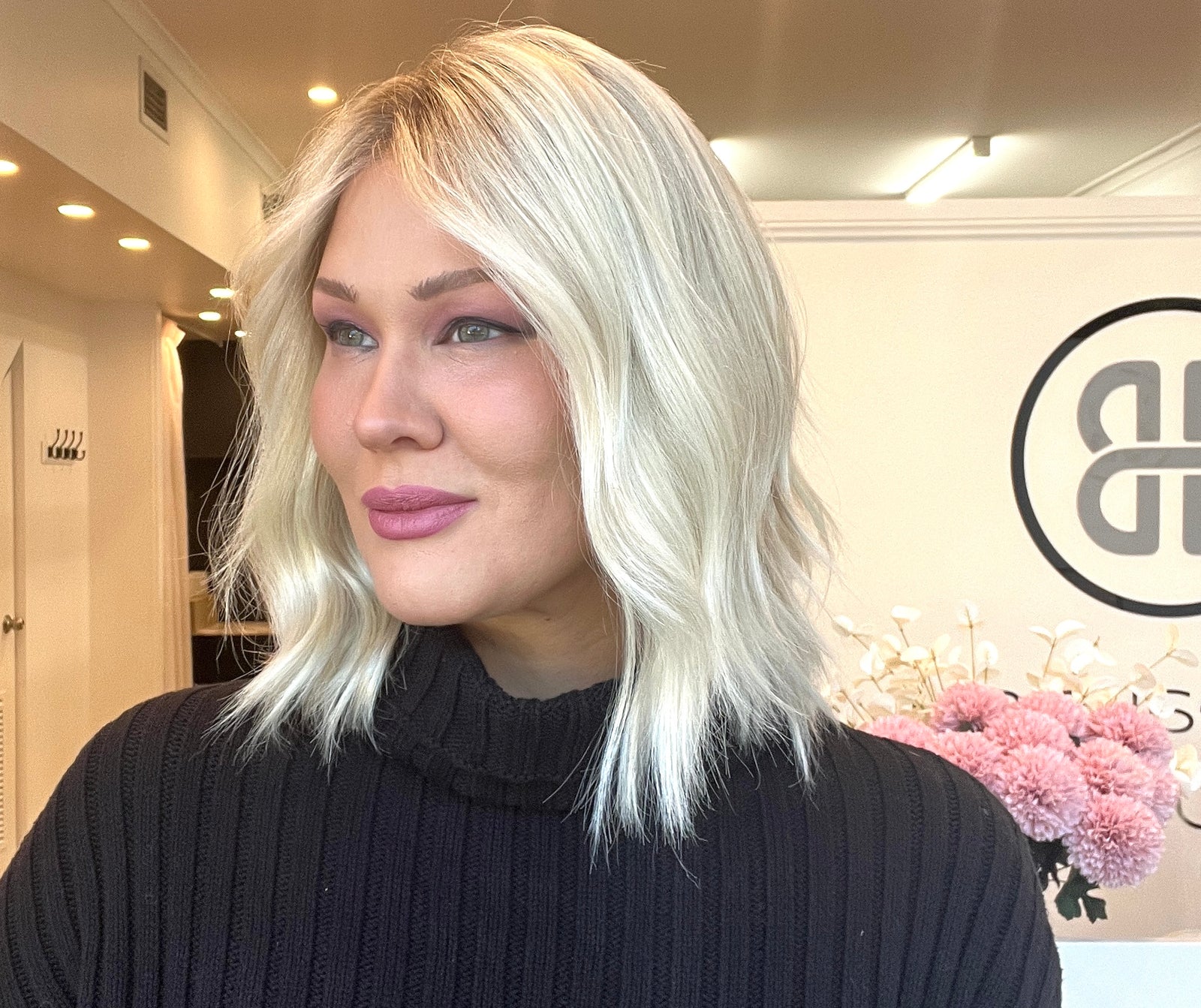 14" Platinum Lace Collection Wig - Luxury EUROPEAN Human Hair Wig - ASHLEY