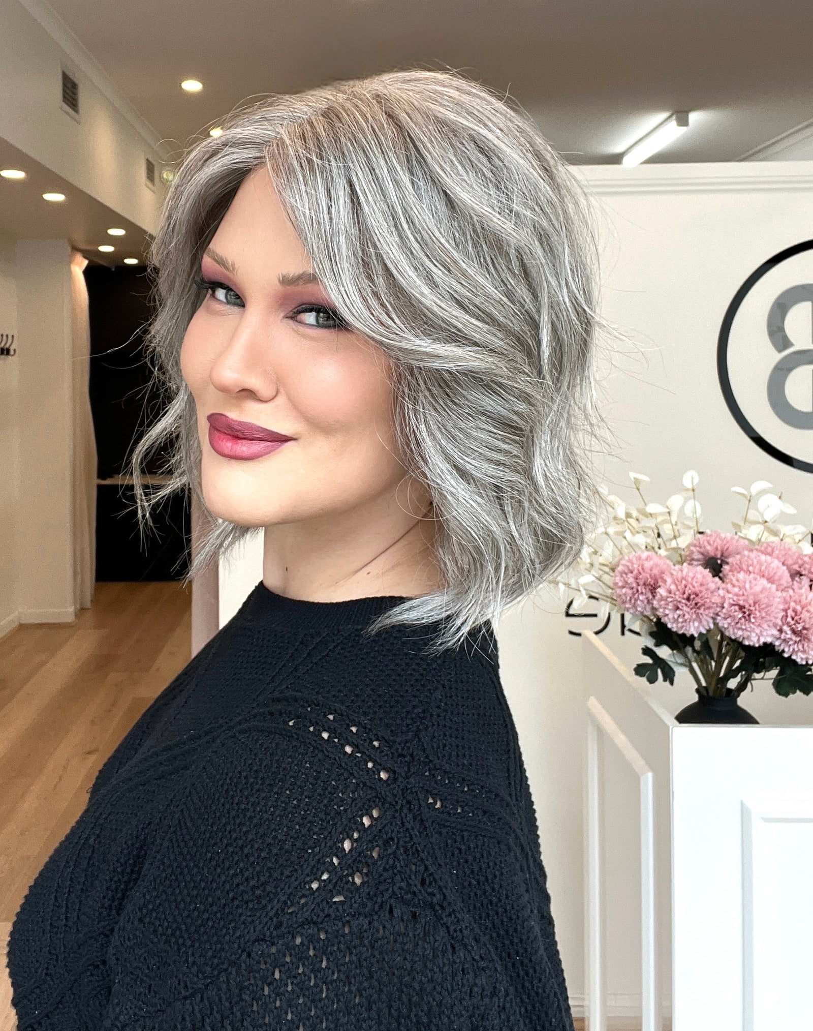 Pixie - Luxury European Hair Wig - Ultra Light Density - 90% GREY