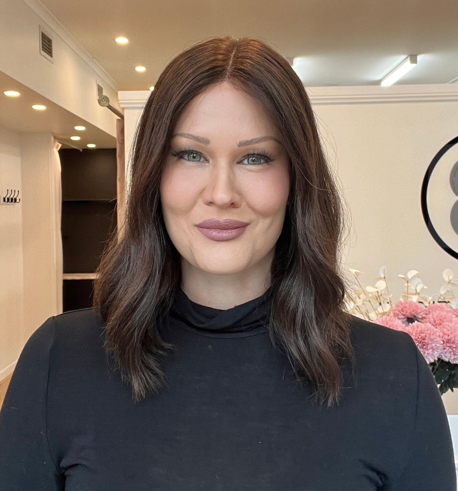 16" Platinum Lace Collection Wig - Luxury EUROPEAN Human Hair - Dark Brown #4