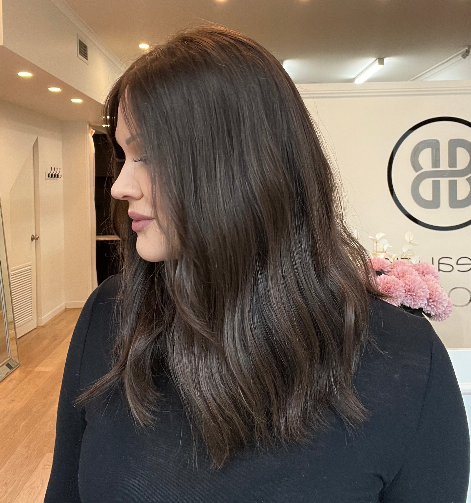 18" Platinum Lace Collection Wig - Luxury EUROPEAN Human Hair - Dark Brown #4