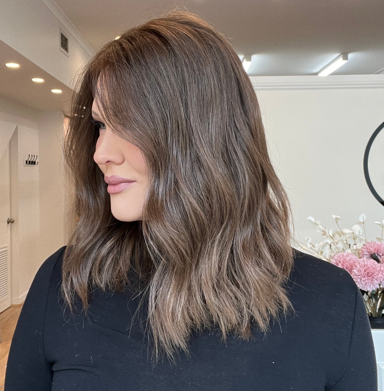 16" Platinum Lace Collection Wig - Luxury EUROPEAN Human Hair - Light Brown #8