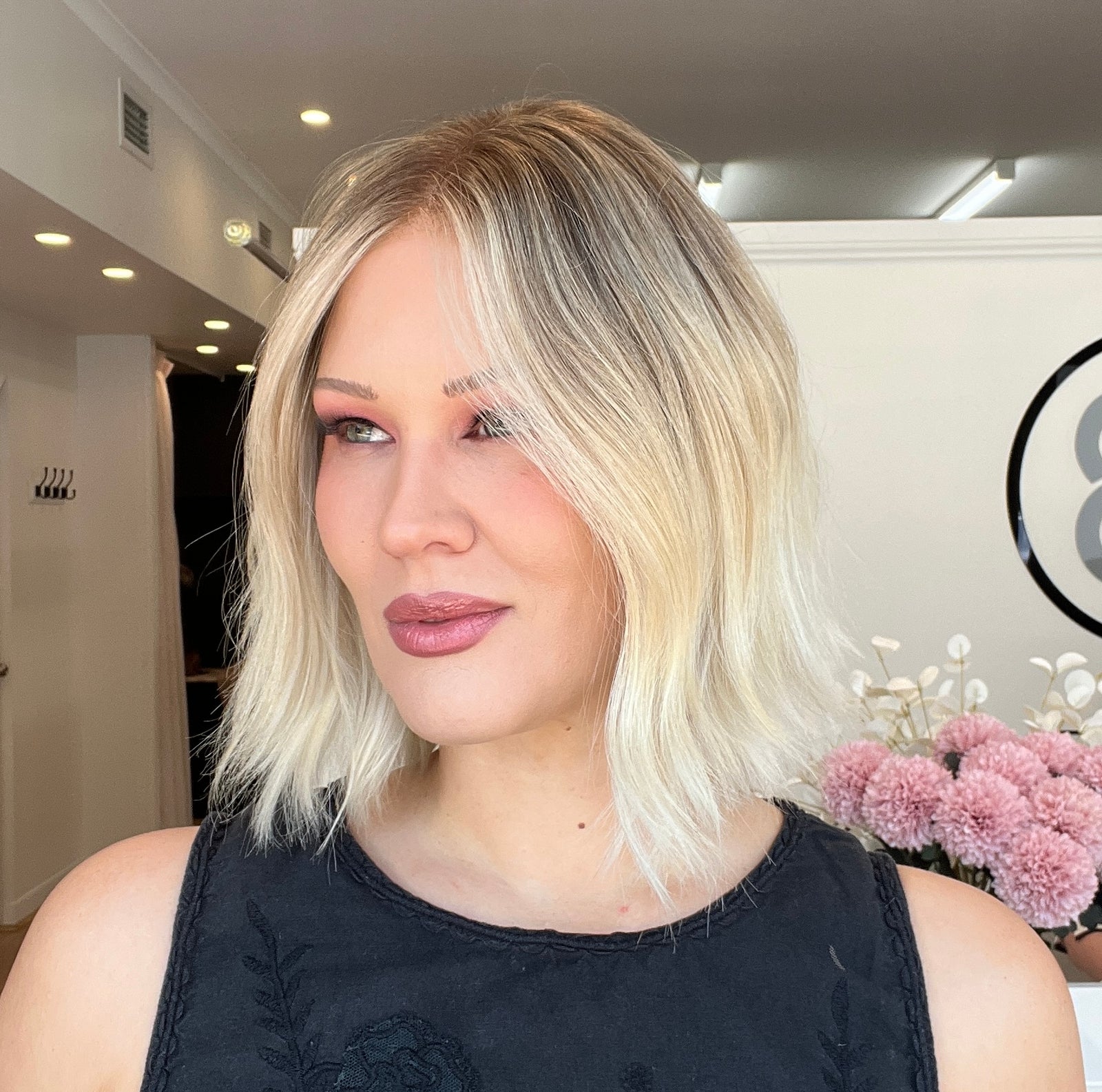 12" Platinum Lace Collection Wig - Luxury EUROPEAN Human Hair Wig - CRISTINA