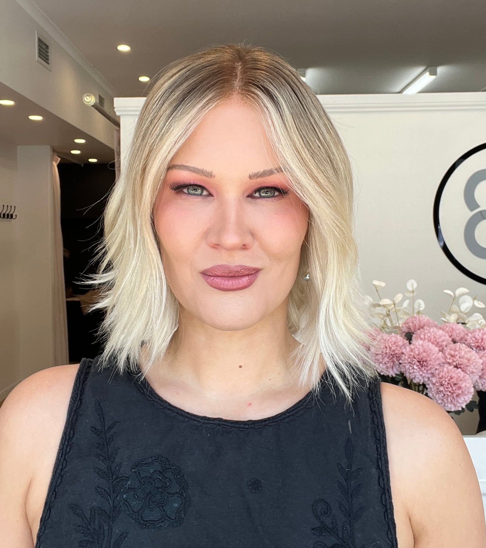 12" Platinum Lace Collection Wig - Luxury EUROPEAN Human Hair Wig - CRISTINA