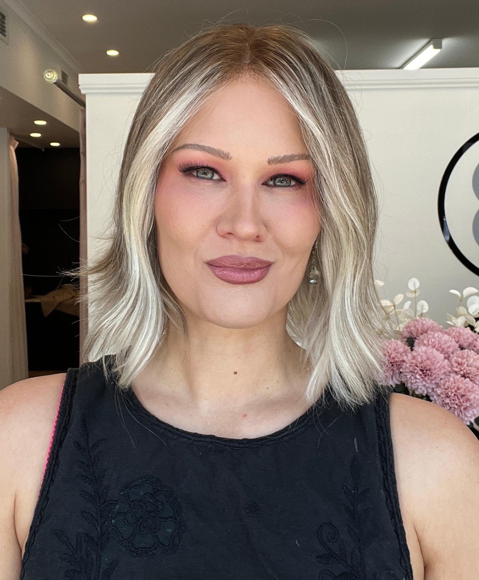 12" Platinum Lace Collection Wig - Luxury EUROPEAN Human Hair Wig - CLARA