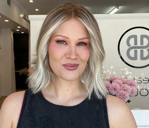 12" Platinum Lace Collection Wig - Luxury EUROPEAN Human Hair Wig - CLARA